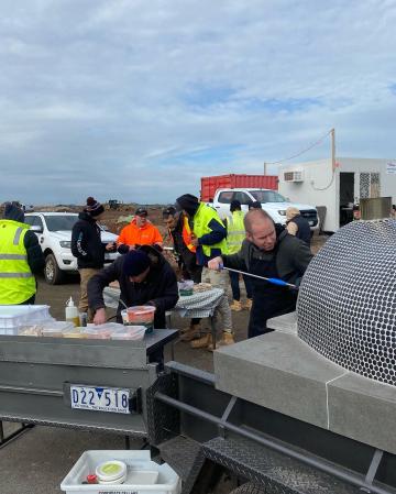 Pizzas for the tradies in Melton